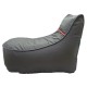 Chaise Lounge with Inner Lining - Dark Grey with Grey Green piping Polyester